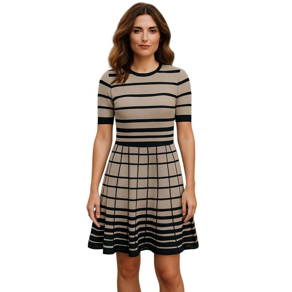 Geometric Style Sweater Dress S